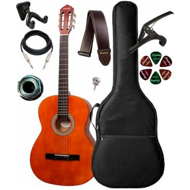 Imagem de Violão Canhoto Elétrico Giannini S14 + Capa Luxo, Suporte Ibox SPF E Acessórios (N)