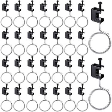 Imagem de Tandefio Conjunto de 50 braçadeiras de viga de aço com mola de 1/10.2 cm-20 ganchos de viga de metal com rosca de máquina de metal anéis de freio para cabo de tubulação ferramenta de marcenaria (anéis