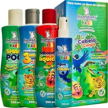 Imagem de Kit Cosmético Infantil Shampoo, Condicionador 3 em 1, Sabonete Líquido, Colônia - 0-12 anos