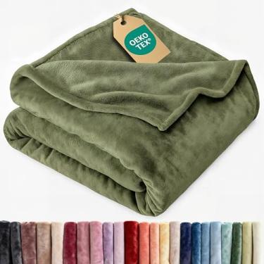 Imagem de Cobertor de lã ultramacio tamanho queen - cobertor queen luxuoso de lã de flanela - leve para poltrona de sofá-cama - grosso, quente e respirável - Todas as estações, aconchegante, felpudo