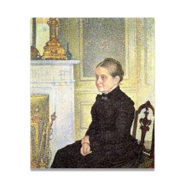 Imagem de Saia longa pretaThéo van Rysselberghe: Impressão em tela neoimpressionista belga chave 30x36 cm sem moldura