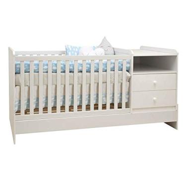 Imagem de Berço 3 em 1 Viena Branco Fosco com Amadeirado