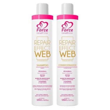 Imagem de Force Cosméticos Kit Shampoo e Condicionador Repair Effect Web 500ml  