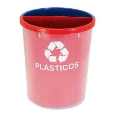 Imagem de Lixeira Mix 25 Litros Coleta Seletiva Com 2 Divisões Mix2