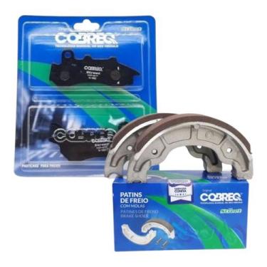 Imagem de Kit Pastilha De Freio + Lona Honda Cg 160 Fan 2018 A 2024 - COBREQ