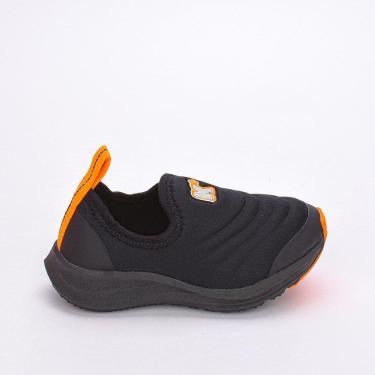 Imagem de Tênis Infantil Baby Masculino Energy Respitec Preto Laranja