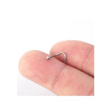 Imagem de Piercing Nariz Nostril Chapa Bolinha Aço Cirúrgico