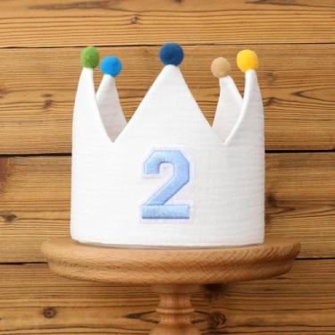 Imagem de Chapéu Crown Hat HODIHIWI Muslin, decoração de festa de aniversário, 2