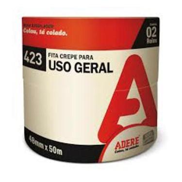 Imagem de Fita crepe uso geral 423 larga 48mm de largura x 50cm de comprimento c