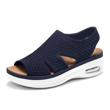 Imagem de Sandálias de caminhada mysoft femininas Slip On Air Cushion Platform