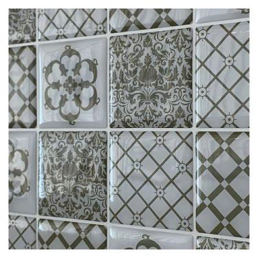 Imagem de Pastilha Adesiva Quadrada Coimbra - Kit com 4 Placas Adesivas 3M - Cro