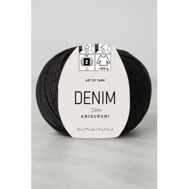 Imagem de Jeans Amigurumi Fio Arte 55% Algodão 45% Poliacrílico 50 g 174 m Macio Suave Esporte Fino (2) Para Crochê, Tricô, Cobertores de Tricô, Roupas de Bebê Mais Cores (Cinza, Pacote 1)