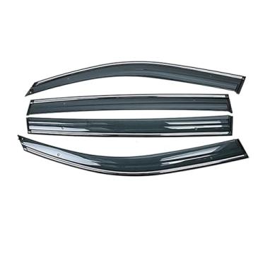 Imagem de GRJQRKHZ Defletor de janela lateral de carro para S&ubaru Forester 2009-2012 Weathershied viseira de porta vento sol proteção chuva janela lateral defletores de vento