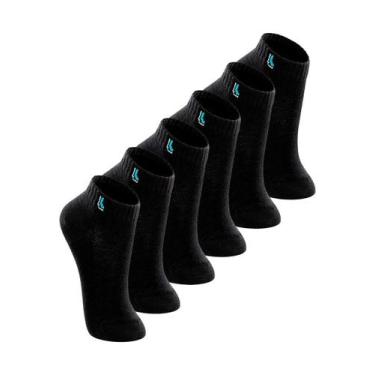 Imagem de Kit 6 Pares de Meias Infantil Cano Curto Lupo 2725-005, Preto, 30-36