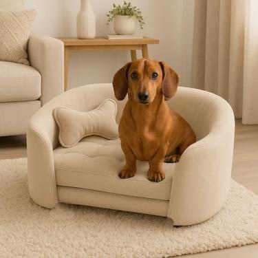 Imagem de Poltrona Cama Pet Luxo Mell Veludo Premium Para Cães E Gatos - Silveri