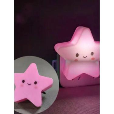 Imagem de Abajur Luminária de Tomada Infantil de Estrela 8,5cm