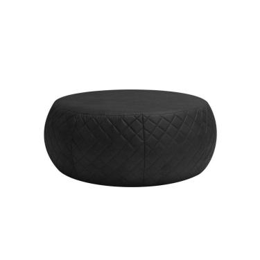 Imagem de Puff Cleo 105cm Trêsse PU Sintético Preto - Gran Belo