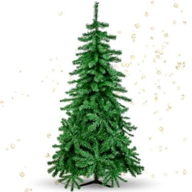 Imagem de Árvore de Natal Pinheiro 1,50m 450 Galhos — Luxo, Cheia, Realista e Elegante Natal Encantador Decoração de Casa Decoração Natalina Inesquecível Base de Ferro Reforçada Resistente Verde Linha Premium