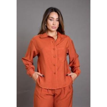 Imagem de Camisa Manga Longa Feminina Social Em Viscose com Bolso Cor:;Tamanho:M;Idade:Adulto;Genero:Feminino-Feminino