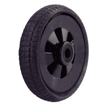 Imagem de Pneu Maciço De Pvc Expandido Com Roda Plástica 6.8" Para Carrinho De M