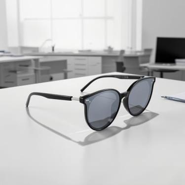 Imagem de Óculos de sol quadrados de metal moderno para homens e mulheres armações superdimensionadas elegantes para dirigir na praia roupas diárias, Armação preta/lente espelhada prateada, Lens Width: 63