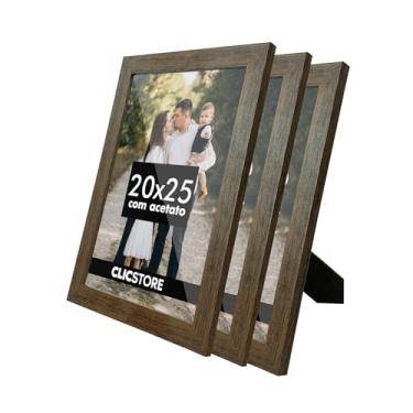 Imagem de Kit 3 Porta Retrato 20x25 Acetato Quadro Gravata Imagem Decoração Aparador (Tabaco)