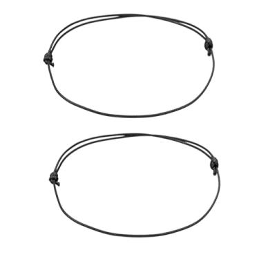 Imagem de Tornozeleira de corda de cera preta vermelha feita à mão para mulheres e homens, joias minimalistas, ajustáveis, à prova d'água, adjustable, Metal, Sem Pedra Preciosa