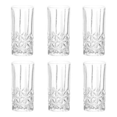 Imagem de 2X Jogo De 6 Copos Altos Vidro Moon Stone 360Ml Ke Home Cor
