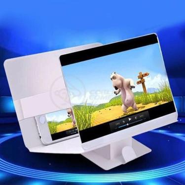 Imagem de Lupa Ampliadora Tela De Celular Portátil Dobrável Branca