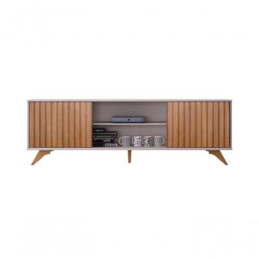 Imagem de Rack Para Sala De Estar 2 Portas Deslizantes Manaus Cinamomo/off White