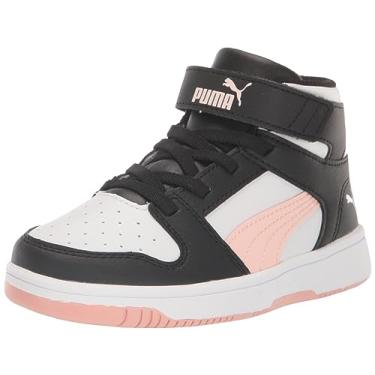Imagem de PUMA Tênis infantil masculino Rebound Layup Sl V Slip On Casual - Branco, Puma Pó rosa preto, 12 Little Kid