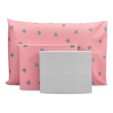 Imagem de Lençol Solteiro 3pçs Elástico Estampado Percal 180 Fios 2025 - Bem Me 