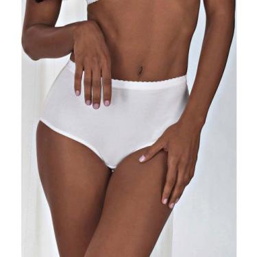 Imagem de Calça Clássica DeMillus 57051 Cotton, Branco, XG