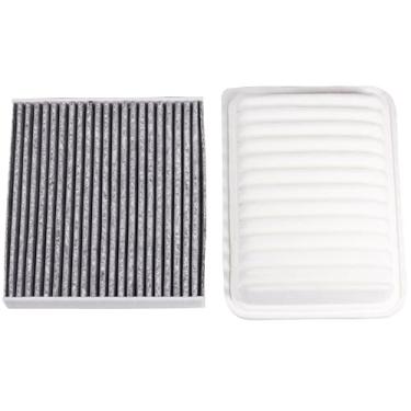 Imagem de 87139-07010 17801-21050 Conjunto combo de filtro de ar de motor e cabine compatível com Toyota Scion Pontiac Veículo Corolla 2009-2019 Matrix 2009-2014 Yaris 2006-2018, xD 2008-2014, Vibe 2006-2018
