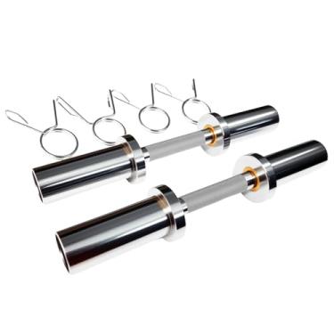 Imagem de Rivotrance Cabo de haltere olímpico, barras de halteres carregáveis para placas de peso olímpico de 5 cm, ideal para treinamento de força em academia em casa