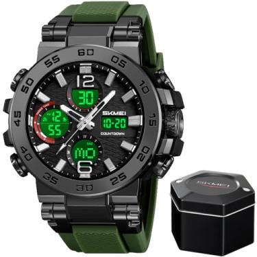 Imagem de Relógio Masculino Sk 2499 Á Prova D'água 50m Digital Esportivo Shock Verde