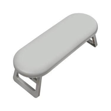 Imagem de Ysyqkn Apoio de Braço para Unhas, Antiderrapante, Tapete de Mesa Dobrável E Macio Profissional para Uso em Salão de Manicure, Almofada para As Mãos E Ferrame, Cinza