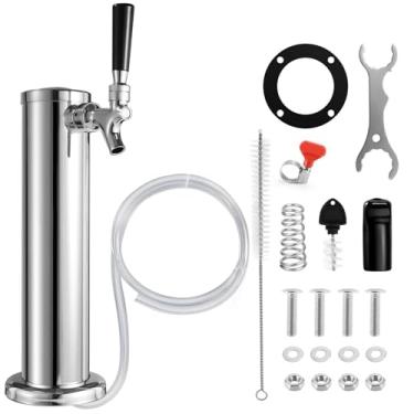 Imagem de Kit de torre de torneira de cerveja única Kegerator com conector de encaixe de farpa