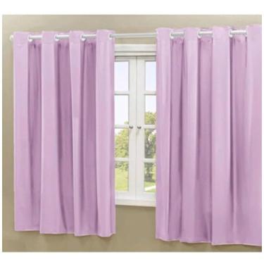 Imagem de Cortina Blackout PVC 2,20 M X 1,30 M Corta a Luz Sala Quarto Cozinha (Rosa)