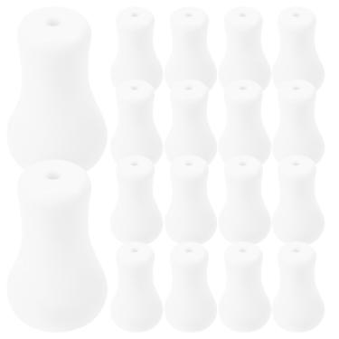 Imagem de Toyvian 20 peças de plástico branco puxadores de cabo cego substituição para cortinas romanas para uso doméstico