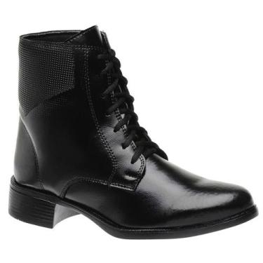 Imagem de Bota Coturno Casual Pires Shoes com Cadarço e Cano Curto Detalhado, 38