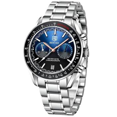 Imagem de Relógio De Pulso Inox Com De Borracha Genuína A Prova Dagua