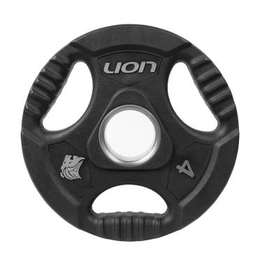 Imagem de Anilha 4 Kg Musculação Em Aço E Borracha Vulcanizada Lion