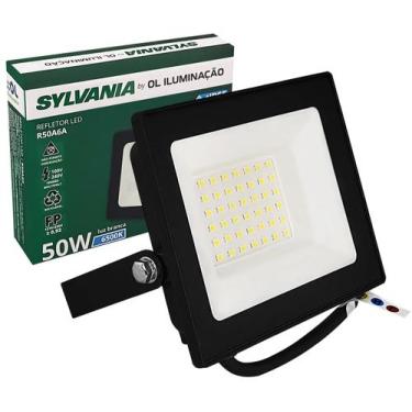 Imagem de Refletor Led 50W Bivolt Branco Frio 6500K - SYLVANIA, 110V/220V
