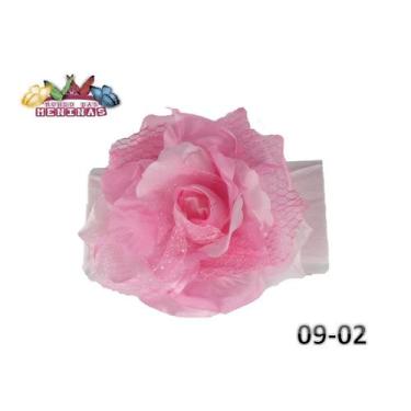 Imagem de 1 Faixa Cabelo C/Laço Infantil Bebê Meia De Seda Premium 09 - Mundo da