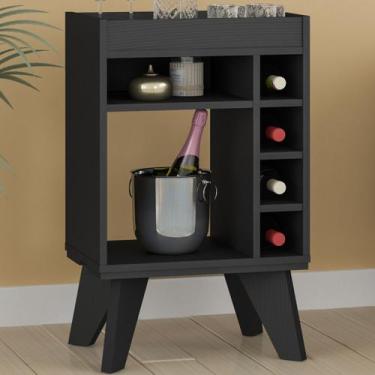 Imagem de Bar Adega Drink com Nichos Preto - Artely - Artely Móveis, Preto