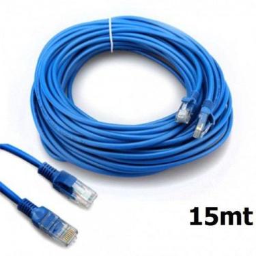 Imagem de Cabo de Rede 15 Metros RJ45 Cat5E Patch Cord UTP LAN Internet - FY