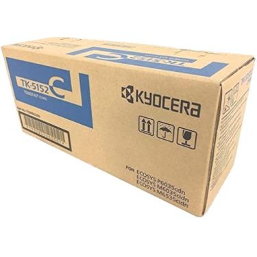 Imagem de Kit de toner ciano Kyocera 1T02NSCUS0 Modelo TK-5152C para uso com impressoras de rede colorida Kyocera ECOSYS M3040idn, ECOSYS M3540idn e FS-2100DN; até 10.000 páginas rendimento com cobertura média de 5%