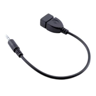 Imagem de Adaptador P2 x USB Fêmea 3.5mm Conversor de Áudio Portátil Plug and Play Ideal para conectar fones e microfones no PC, notebook ou carregador USB – Compacto, leve e fácil de usar
