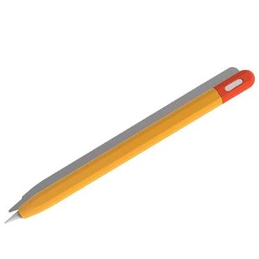 Imagem de Capa protetora de silicone para Apple Pencil USB-C cor contrastante (laranja)